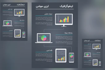 قالب اینفوگرافیک حرفه‌ای ایلاستریتور | 5 part