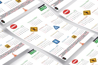 تقویم دیواری 1405 راهنمایی و رانندگی کد 0163