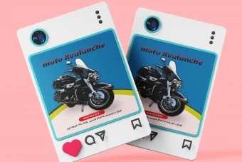 فروش طرح لایه باز پست اینستاگرام موتور – کاملاً قابل ویرایش