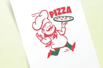 فایل طرح سرآشپز با فرمت کورل دراو