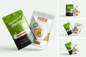 دانلود موکاپ لایه باز پاکت بسته‌بندی مواد غذایی (Pouch Mockup)
