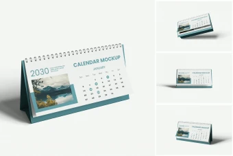 دانلود موکاپ لایه باز تقویم رومیزی