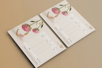 طرح لایه باز فاکتور فروش طلا، نقره و جواهر