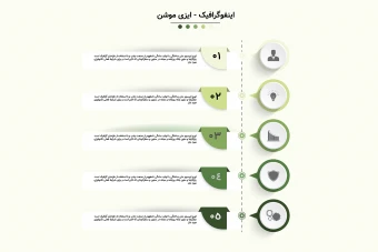 قالب اینفوگرافیک 5 مرحله ای حرفه‌ای | ایلاسترایتور (AI)