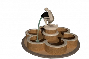 مدل سه بعدی آبنما اسکچاپ