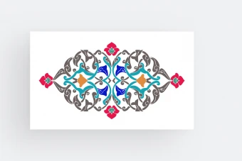طرح موتیف اسلیمی لایه باز فتوشاپ