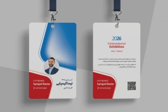 فایل لایه باز آی دی کارت نمایشگاه