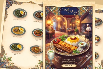 منوی کبابی رستوران سنتی تهران