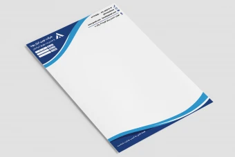 سربرگ اداری شرکتی آبی لایه باز فتوشاپ psd