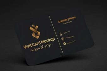موکاپ کارت ویزیت شیک تکی گوشه گرد