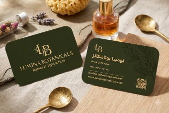 طرح لایه باز کارت ویزیت دورگرد دورو فروش عطر و ادکلن
