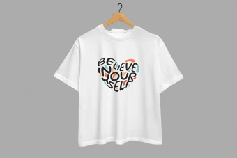 طرح تیشرت زنانه (Believe in yourself)