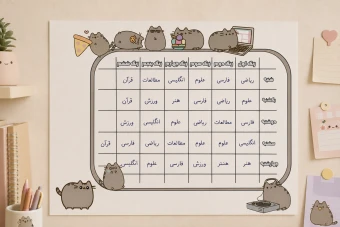 برنامه هفتگی کلاسی گربه