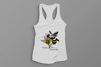 طرح تاپ رکابی زنانه (Honey Bee Yourself)