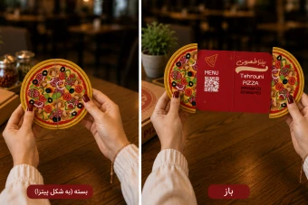 کارت ویزیت / منو قالبدار پیتزا فروشی