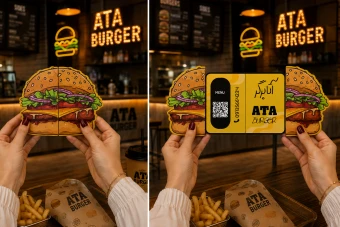 کارت ویزیت / منو قالبدار برگر و فست فود