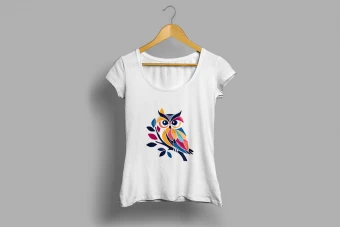 طرح لباس آستین کوتاه زنانه (Wise Owl)