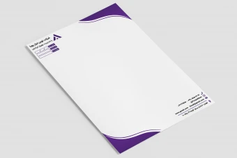 سربرگ اداری شرکتی بنفش خاص مدرن لایه باز فتوشاپ psd جدید