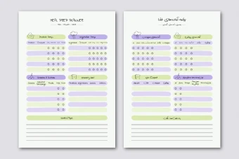 برنامه آماده‌سازی غذا و فهرست خرید پاستلی
