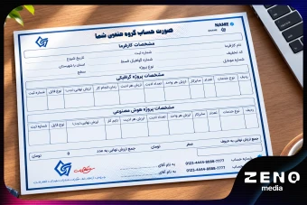 قالب فاکتور و صورت‌حساب حرفه‌ای خدمات گرافیکی و هوش مصنوعی