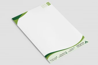 سربرگ سبز اداری شرکتی تجاری موسسه فروشگاه جدید لایه باز فتوشاپ psd