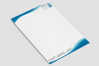 طرح سربرگ آبی فیروزه ای اداری شرکتی تجاری مدرن لایه باز فتوشاپ psd